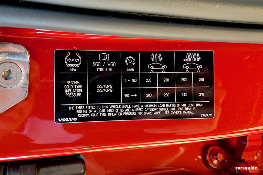 Volvo S60 Tyre Pressure PSI, KPA & Bar CarsGuide